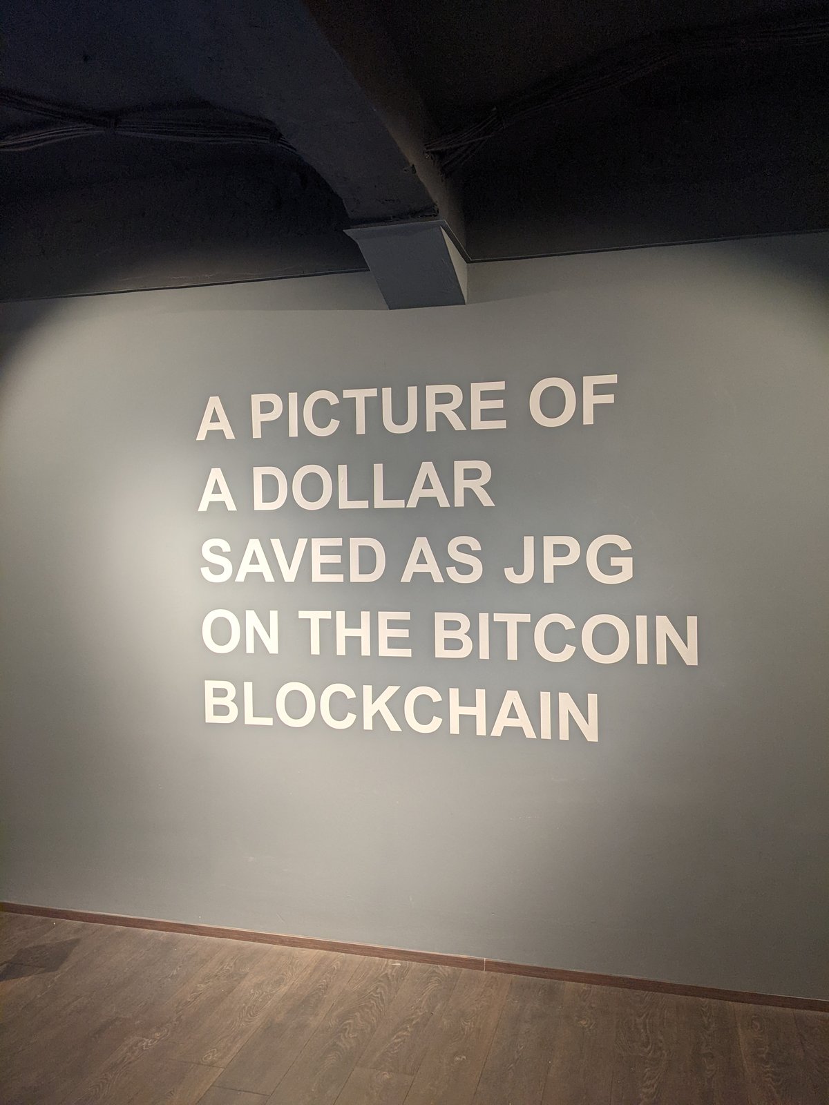 TRIBUTE TO GUY — the wall text, a second view